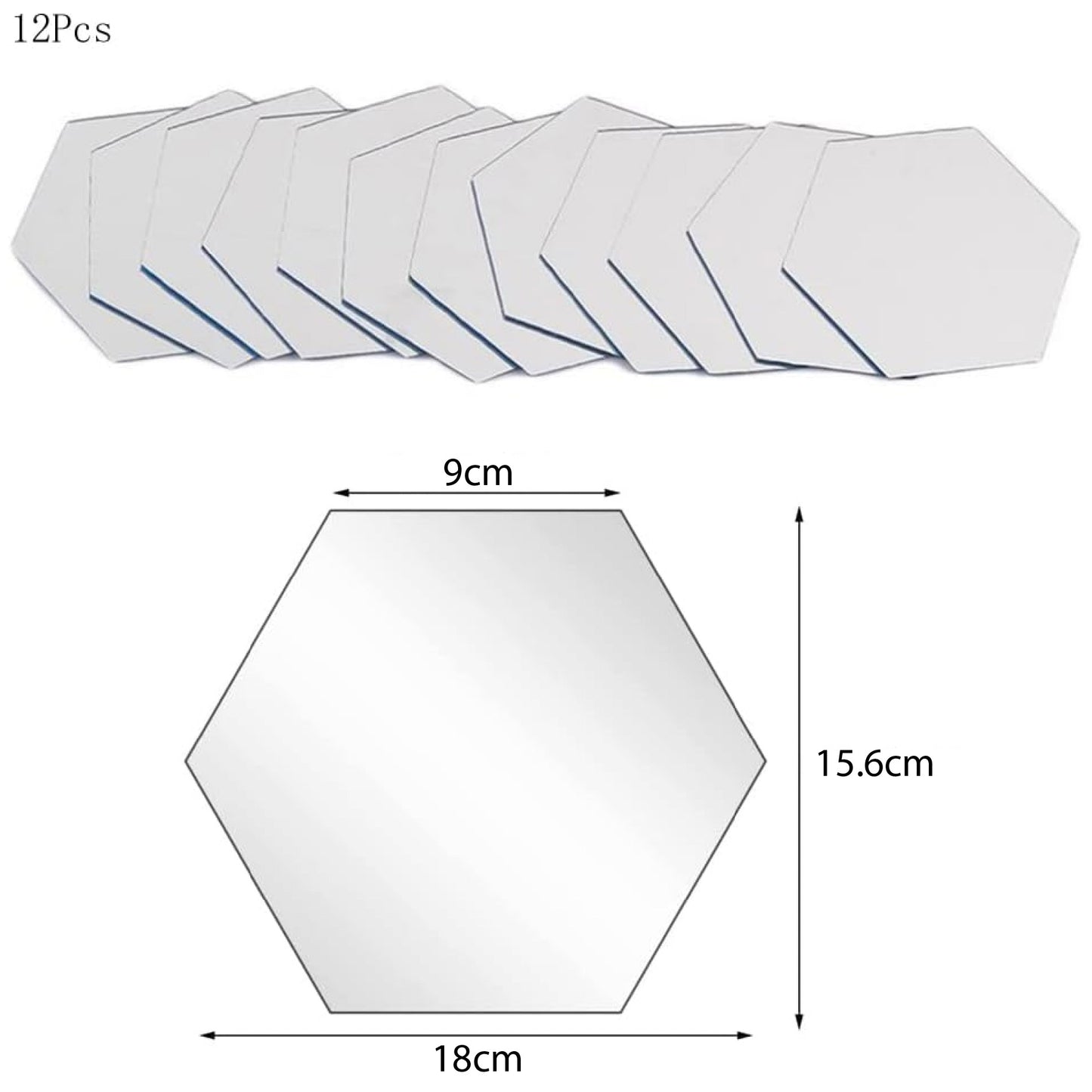 Espejo Decorativo Hexagonal x12 unidades